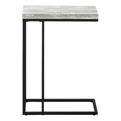 18.25" X 10.25" X 25.25" Cappuccino Particle Board Metal  Accent Table
