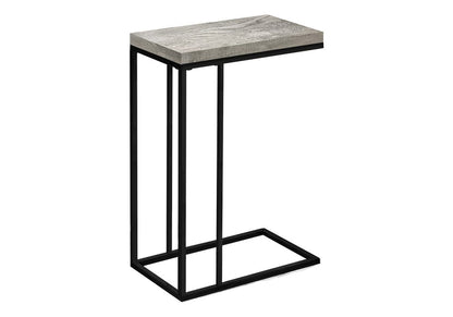 18.25" X 10.25" X 25.25" Cappuccino Particle Board Metal  Accent Table