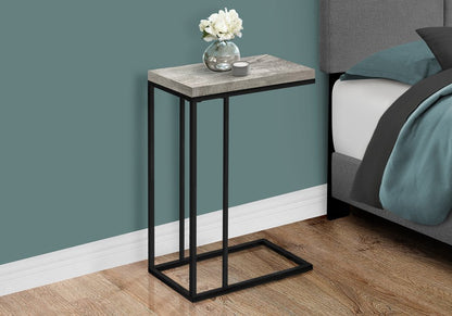 18.25" X 10.25" X 25.25" Cappuccino Particle Board Metal  Accent Table