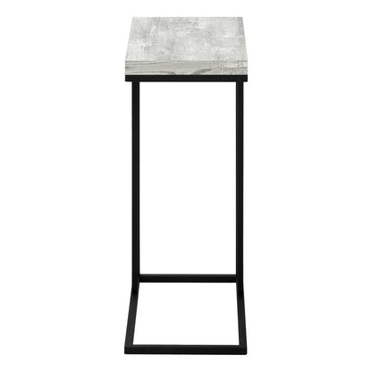 18.25" X 10.25" X 25.25" Cappuccino Particle Board Metal  Accent Table