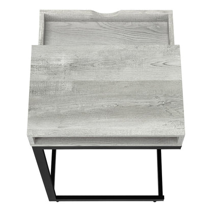 10.25" X 15.75" X 24.5" Cappuccino Finish And Gold Laminated Drawer Accent Table