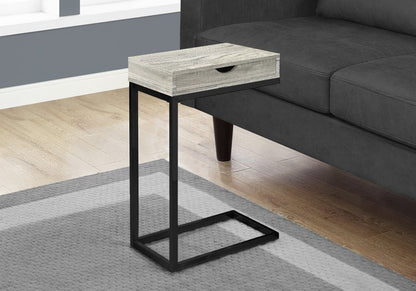 10.25" X 15.75" X 24.5" Cappuccino Finish And Gold Laminated Drawer Accent Table