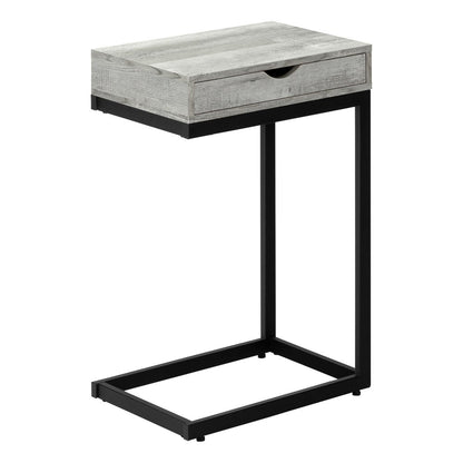 10.25" X 15.75" X 24.5" Cappuccino Finish And Gold Laminated Drawer Accent Table
