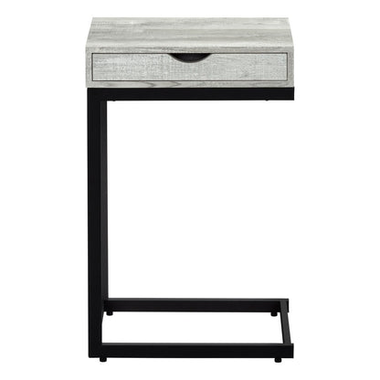10.25" X 15.75" X 24.5" Cappuccino Finish And Gold Laminated Drawer Accent Table