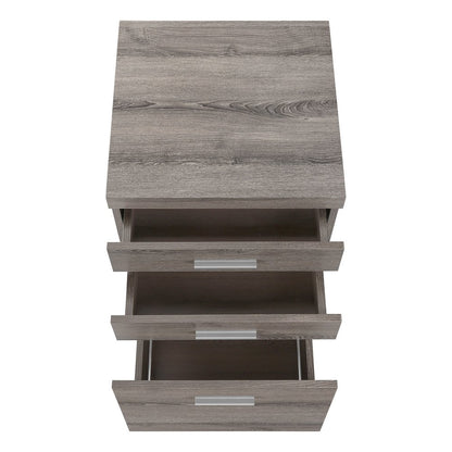 25" Gray Particle Board Filing Cabinet With Drawers