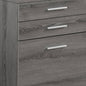 25" Gray Particle Board Filing Cabinet With Drawers