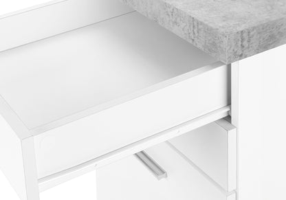 25" Gray Particle Board Filing Cabinet With Drawers
