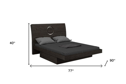 Estructura de cama King gris
