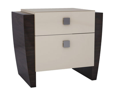 Juego de dormitorio de cuatro piezas de madera maciza beige con espejo