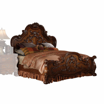 Estructura de cama de madera maciza marrón