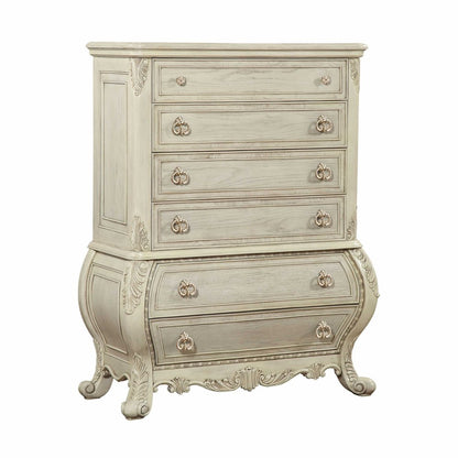 23" Off White Solid Wood Nine Drawer Double Dresser