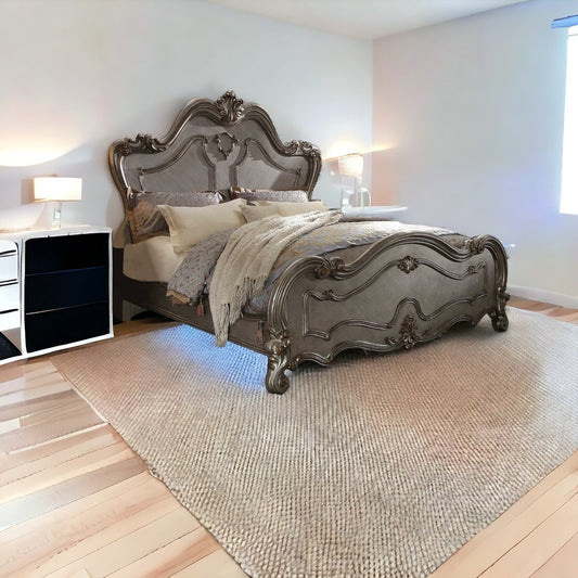 Cama Queen Gris