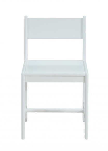 Classic White Wooden Stationary Chair