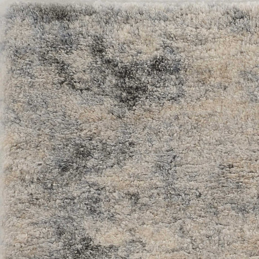 9' X 13' Ivory And Blue Abstract Area Rug