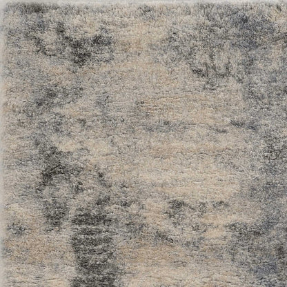 9' X 13' Ivory And Blue Abstract Area Rug