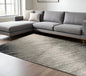 9' X 13' Silver And Gray Abstract Area Rug