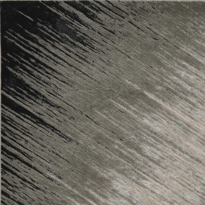 9' X 13' Silver And Gray Abstract Area Rug