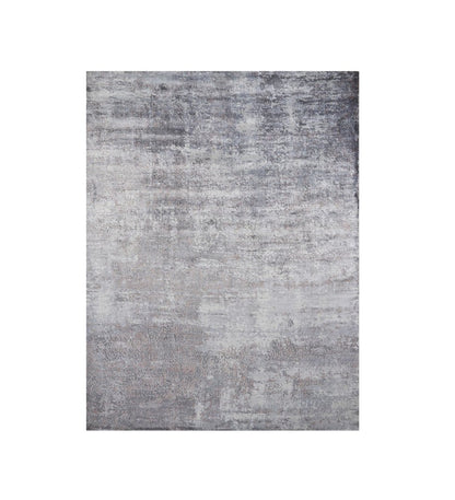 9' X 12' Slate Gray And Dark Gray Abstract Hand Loomed Area Rug