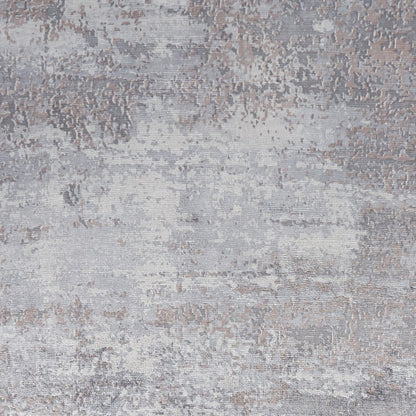 9' X 13' Slate Gray And Dark Gray Abstract Hand Loomed Area Rug