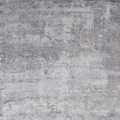 9' X 13' Slate Gray And Dark Gray Abstract Hand Loomed Area Rug