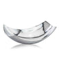 Cuenco decorativo de aluminio pulido plateado de 5"