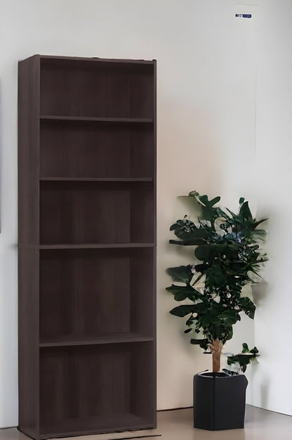 Librería ajustable de madera capuchino de 71"