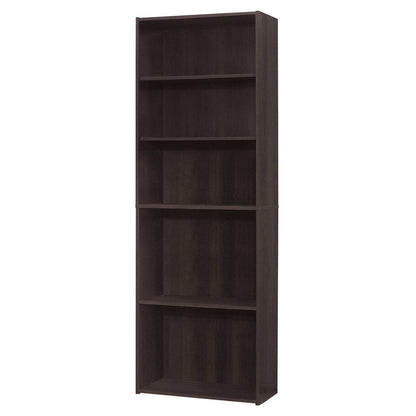 Librería ajustable de madera capuchino de 71"