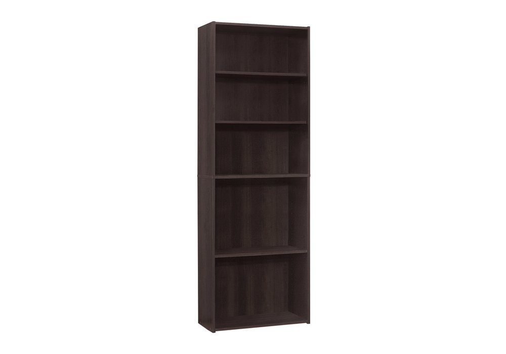 Librería ajustable de madera capuchino de 71"