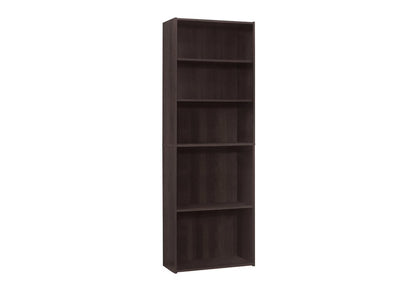 Librería ajustable de madera capuchino de 71"