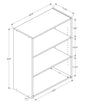 Gray Wood Adjustable Three Tier Bookcase