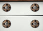 Set of Twelve Brown And Black Geometric Ceramic Drawer Pull Knobs