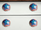 Set of Eight Blue And White Floral Ceramic Drawer Pull Knobs