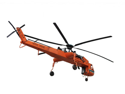 Escultura de sobremesa de avión a escala de 12" en metal naranja, pintada a mano