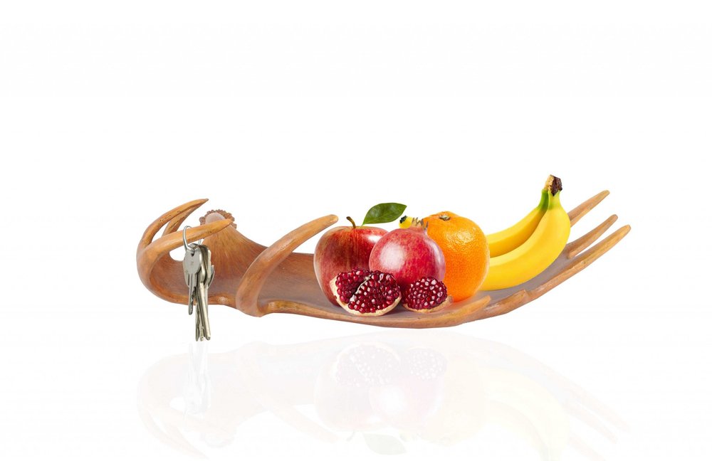 Bandeja para servir de resina de asta marrón de 30 cm