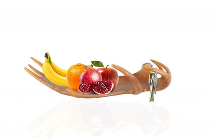 Bandeja para servir de resina de asta marrón de 30 cm