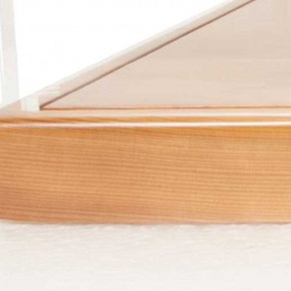 Expositor estándar de madera y vidrio marrón de 28"