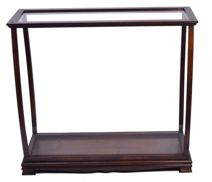 Expositor estándar de 13" de vidrio transparente y marrón oscuro