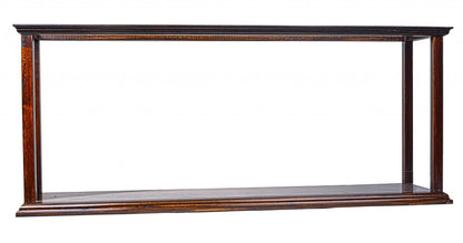 Expositor estándar de vidrio transparente y marrón oscuro de 10"