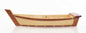 Bandeja para servir sushi en forma de barco de madera natural y marrón de 17"