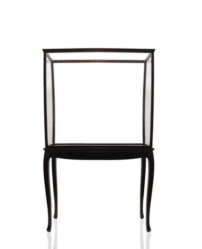 Expositor estándar de vidrio transparente y negro de 14"