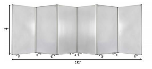 212 X 1 X 71 Green Metal 6 Panel Screen