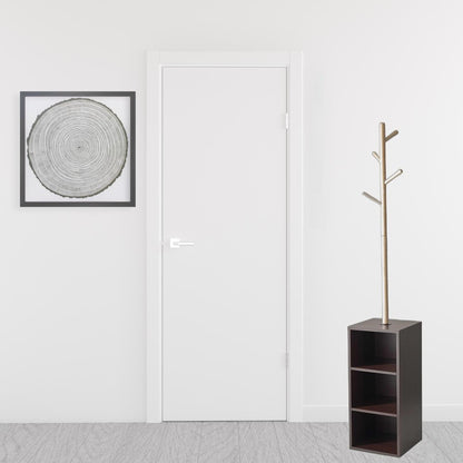 Perchero de almacenamiento de nogal de 30 x 30 x 175 cm