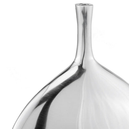 16" Silver Tulip Aluminum Table Vase