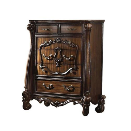 Cómoda de madera maciza de 47" con seis cajones