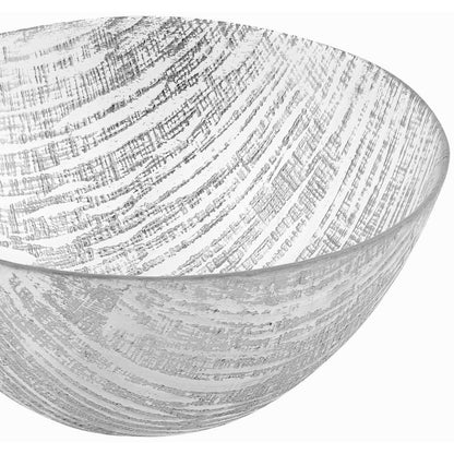 8 Hand Crafted Glass Gold Accent Salad Or Serving Bowl