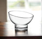 7" Clear Mouth Blown Slant Edge Glass Candy Bowl