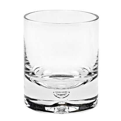 Set of Four Clear Mouth Blown Crystal Old Fashion Glasses