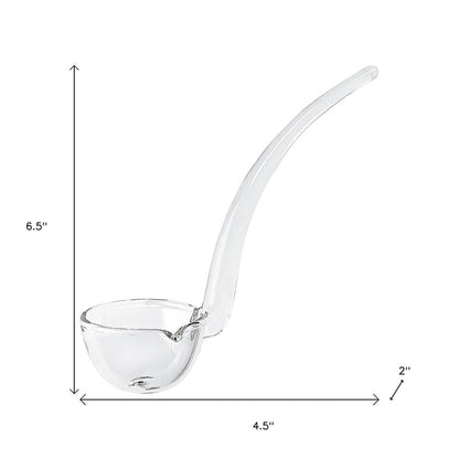 Cucharón de cristal transparente