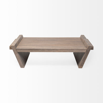 59" Brown Wood Coffee Table
