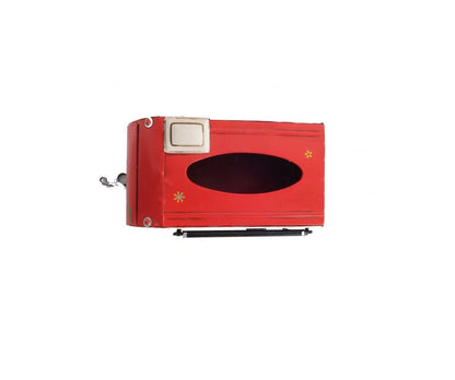 Porta pañuelos modelo caravana rojo